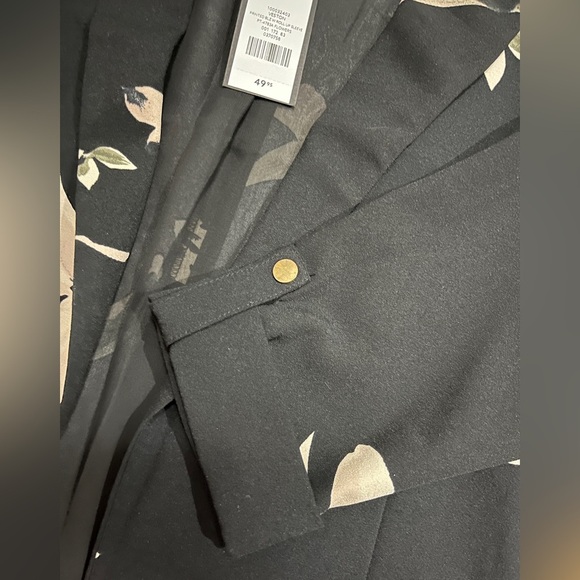 Dynamite women’s small blazer, new with tags, floral, open, black pink - Picture 4 of 11